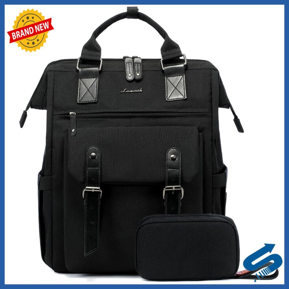 Laptop Backpack Student Bookbag Travel Work Commuter Chic Minimal Practical
